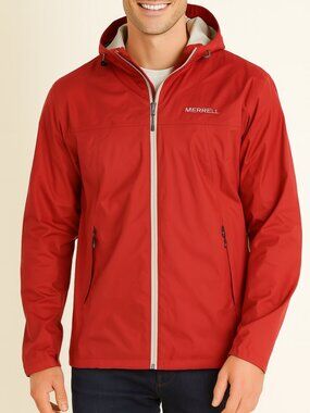 NWT Merrell Rain Jacket Waterproof Red Men's Medium